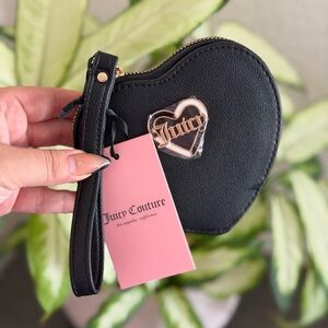 Juicy Couture Black Heart-Shaped Wristlet